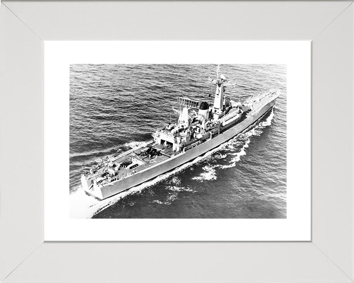 HMS Ajax (F114) Royal Navy Leander Class Frigate Photo Print Warship Wall Art Posters, Prints, & Visual Artwork Hampshire Prints 10 x 8 White Frame Yes