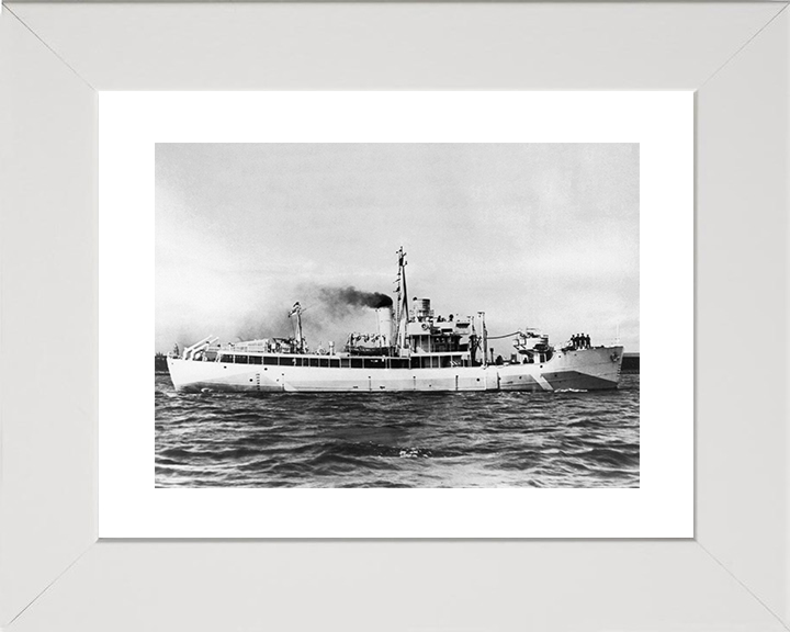 HMS Bryher (T350) Royal Navy Island Class Trawler Starboard Side Photo Print Wall Art Decor Posters, Prints, & Visual Artwork Hampshire Prints 10 x 8 White Frame Yes