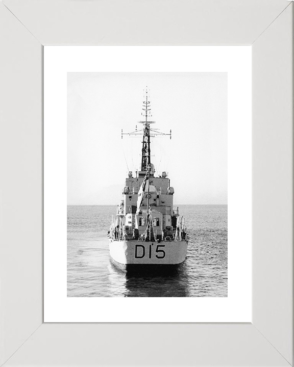 HMS Cavendish (R15) (D15) Royal Navy C Class Destroyer Stern View Photo Print Wall Art Decor Posters, Prints, & Visual Artwork Hampshire Prints 10 x 8 White Frame Yes