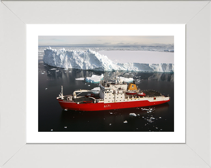 HMS Endurance (A171) Photo Print - Antarctic Peninsula 2007 - Royal Navy Ice Breaker Patrol Ship Hampshire Prints 10 x 8 White frame Yes