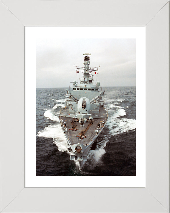 HMS Somerset (F82) Photo Print - At Sea 2003 - Royal Navy Type 23 Frigate Posters, Prints, & Visual Artwork Hampshire Prints 10 x 8 White Frame Yes