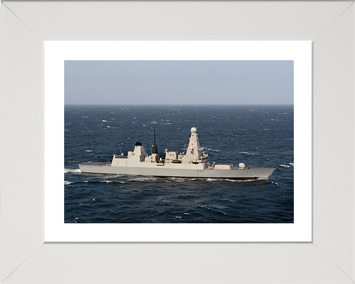 HMS Duncan (D37) Photo Print - At Sea 2015 - Royal Navy Type 45 Destroyer Posters, Prints, & Visual Artwork Hampshire Prints 10 x 8 White Frame Yes