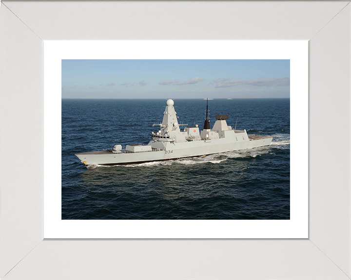 HMS Diamond (D34) Photo Print - At Sea April 2013 - Royal Navy Type 45 Destroyer Posters, Prints, & Visual Artwork Hampshire Prints 10 x 8 White Frame Yes