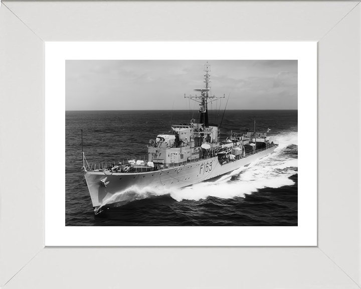 HMS Paladin (F169) Photo Print - At Sea - Royal Navy Type 16 Frigate Hampshire Prints 10 x 8 White Frame Yes