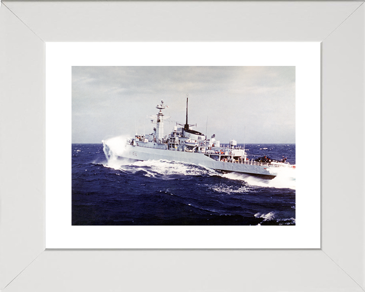 HMS Ardent (F184) Royal Navy Type 21 Frigate In Heavy Seas Photo Print Wall Art Decor Posters, Prints, & Visual Artwork Hampshire Prints 10 x 8 White Frame Yes
