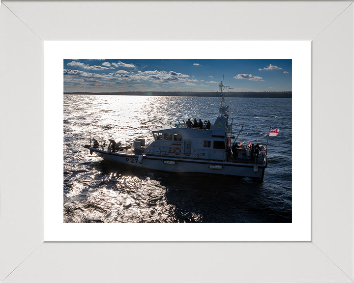 HMS Pursuer (P273) Photo Print - At Sea 2025 - Royal Navy Archer Class P2000 Patrol Vessel Hampshire Prints 10 x 8 White Frame Yes