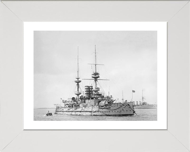 HMS Mars (1896) Royal Navy Majestic class pre dreadnought battleship Photo Print or Framed Print - Hampshire Prints