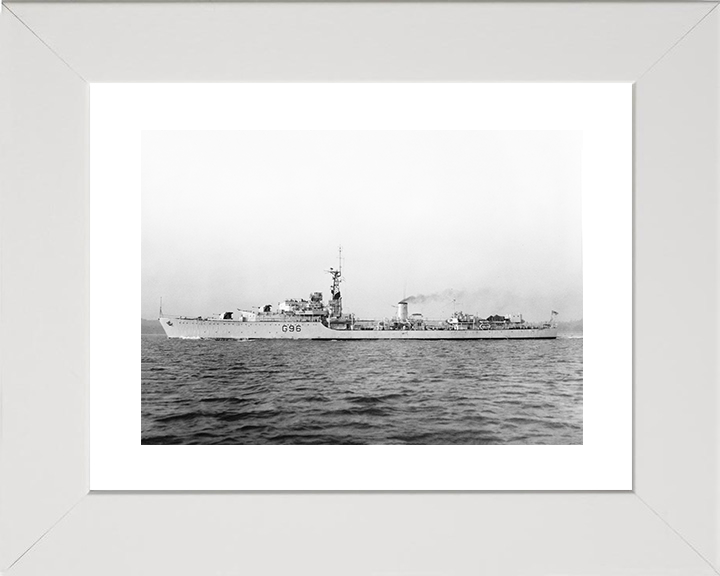 HMS Crossbow (G96) Royal Navy Weapon Class Destroyer Low Port Beam View Photo Print Wall Art Decor Posters, Prints, & Visual Artwork Hampshire Prints 10 x 8 White Frame Yes
