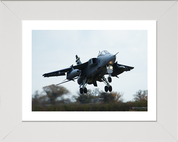 RAF Jaguar Taking Off 2002 Photo Print - Royal Air Force Aircraft Posters, Prints, & Visual Artwork Hampshire Prints 10 x 8 White Frame Yes