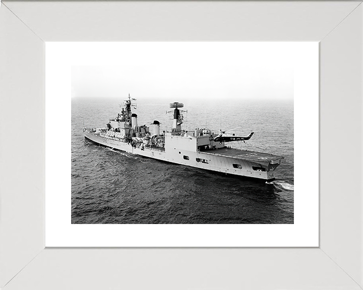 HMS Blake (C99) Royal Navy Tiger Class Light Cruiser Port Quarter View Photo Print Wall Art Decor Posters, Prints, & Visual Artwork Hampshire Prints 10 x 8 White Frame Yes