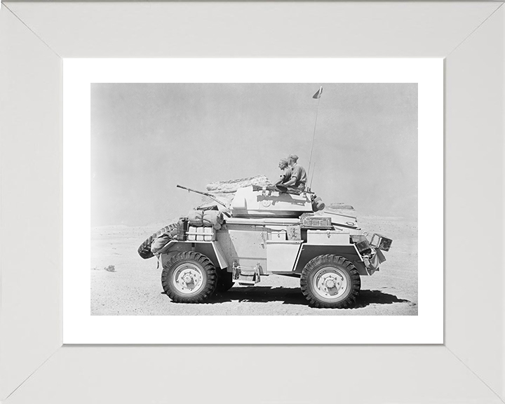 Humber Mk III Armoured Car Photo Print - British Army Vehicle Hampshire Prints 10 x 8 White Frame Yes