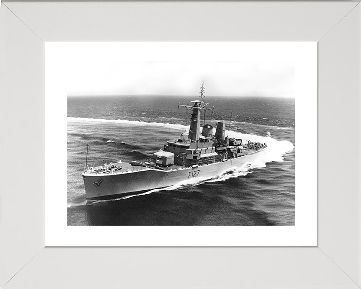 HMS Penelope (F127) Photo Print - Port View at sea - Royal Navy Leander Class Frigate Posters, Prints, & Visual Artwork Hampshire Prints 10 x 8 White Frame Yes