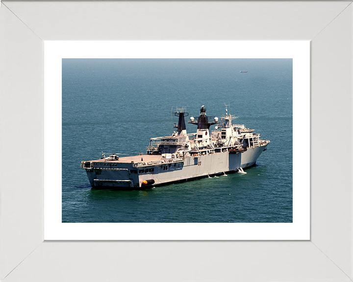 HMS Bulwark (L15) Photo Print - Gulf 2006 - Royal Navy Albion Class Amphibious Ship Posters, Prints, & Visual Artwork Hampshire Prints 10 x 8 White Frame Yes