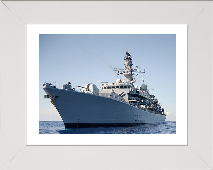 HMS Northumberland (F238) Photo Print - Tanzania 2012 - Royal Navy Type 23 Frigate Hampshire Prints 10 x 8 White Frame Yes