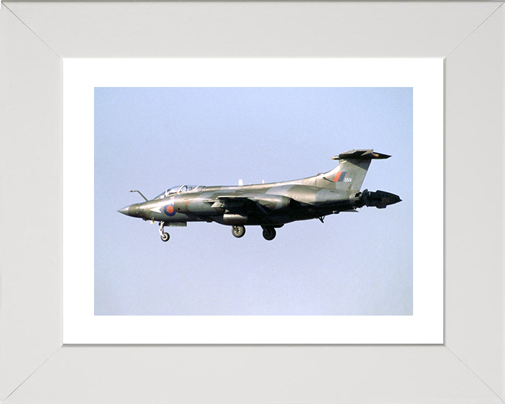 RAF Buccaneer in flight 1990 Photo Print - Royal Air Force Aircraft Posters, Prints, & Visual Artwork Hampshire Prints 10 x 8 White Frame Yes
