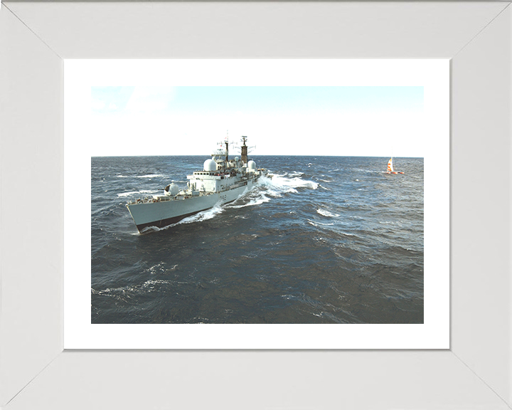 HMS Liverpool (D92) Photo Print - Atlantic Ocean 2005 - Royal Navy Type 42 Destroyer Posters, Prints, & Visual Artwork Hampshire Prints 10 x 8 White Frame Yes