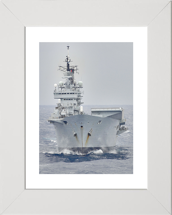 HMS Ark Royal (R07) Royal Navy Invincible Class Aircraft Carrier USA 2008 Photo Print Wall Art Decor Posters, Prints, & Visual Artwork Hampshire Prints 10 x 8 White Frame Yes