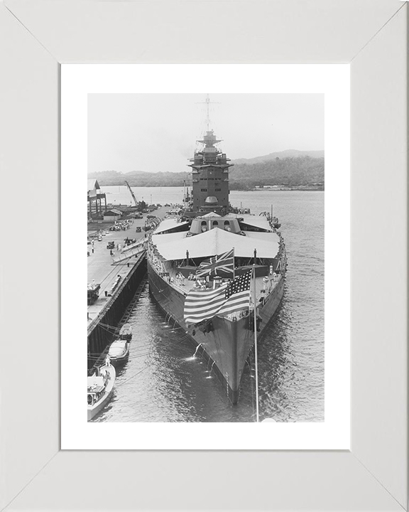 HMS Nelson (28) Photo Print - Balboa 1930 - Royal Navy Nelson Class Battleship Hampshire Prints 10 x 8 White Frame Yes