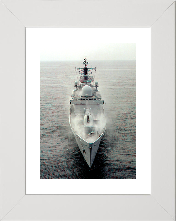 HMS Edinburgh (D97) Royal Navy Type 42 Destroyer Pre Wetting 2003 Photo Print Wall Art Decor Posters, Prints, & Visual Artwork Hampshire Prints 10 x 8 White Frame Yes