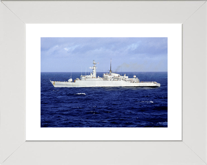 HMS Ambuscade (F172) Royal Navy Type 21 Frigate Underway Photo Print Wall Art Naval Decor Posters, Prints, & Visual Artwork Hampshire Prints 10 x 8 White Frame Yes