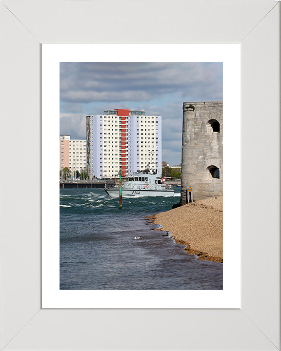 HMS Archer (P264) Photo Print - Round Tower 2017 - Royal Navy Archer Class P2000 Patrol Vessel Posters, Prints, & Visual Artwork Hampshire Prints 10 x 8 White Frame Yes