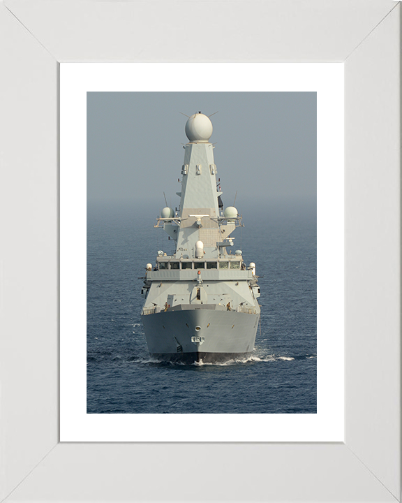 HMS Diamond (D34) Photo Print - Bow View 2012 - Royal Navy Type 45 Destroyer Posters, Prints, & Visual Artwork Hampshire Prints 10 x 8 White Frame Yes