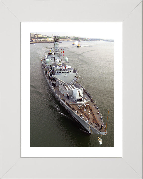 HMS Norfolk (F230) Photo Print - Plymouth - Royal Navy Type 23 Frigate Hampshire Prints 10 x 8 White Frame Yes