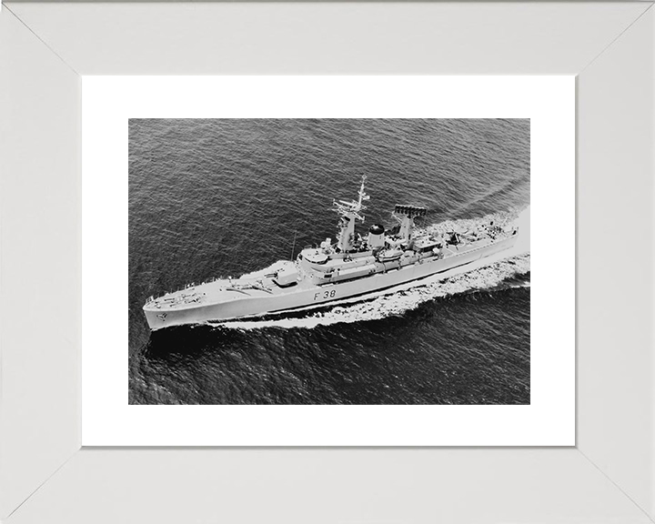 HMS Arethusa (F38) Royal Navy Leander Class Frigate High Port Side View Photo Print Wall Art Decor Posters, Prints, & Visual Artwork Hampshire Prints 10 x 8 White Frame Yes