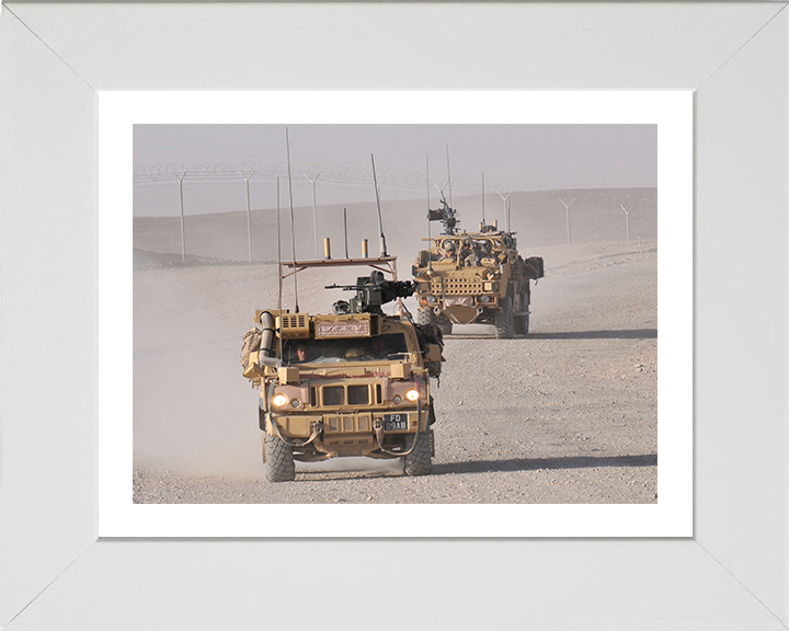 RAF Regiment in Jackal and Panther patrol vehicles Photo Print - Royal Air Force Hampshire Prints 10 x 8 White Frame Yes