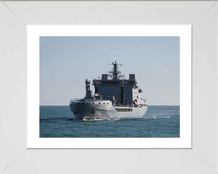 RFA Tideforce (A139) Photo Print - Port Bow View - Royal Fleet Auxiliary Tide Class Tanker Hampshire Prints 10 x 8 White Frame Yes