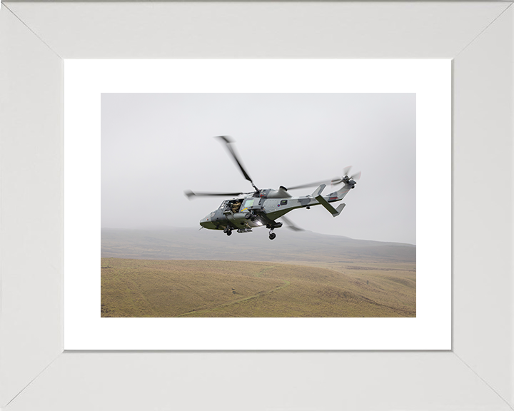 British Army Air Corps Wildcat from 661 Squadron in Flight Aircraft Photo Print Wall Art Military Decor Posters, Prints, & Visual Artwork Hampshire Prints 10 x 8 White Frame Yes