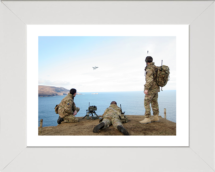 RAF Regiment Forward Air Controllers Photo Print - Royal Air Force Hampshire Prints 10 x 8 White Frame Yes