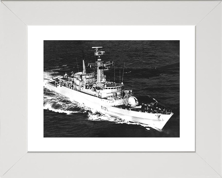 HMS Active (F171) Royal Navy Type 21 Frigate Photo Print Starboard Bow View Warship Wall Art Posters, Prints, & Visual Artwork Hampshire Prints 10 x 8 White Frame Yes