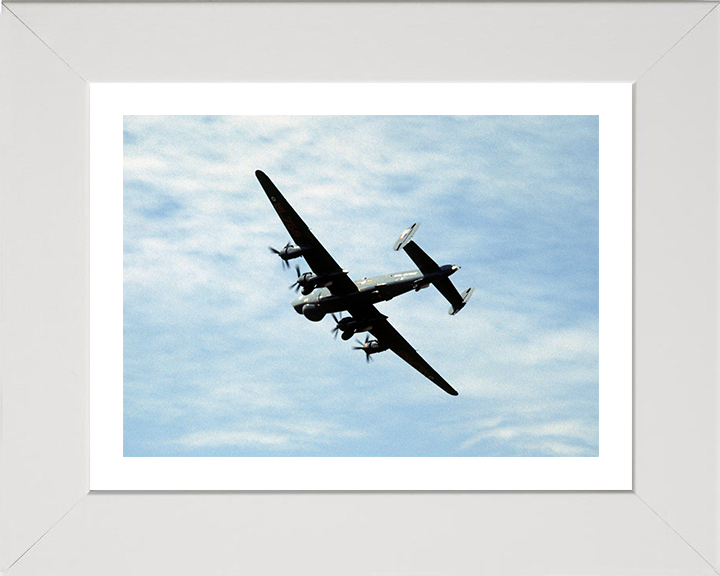 RAF Shackleton aircraft in flight Photo Print - Royal Air Force Aircraft Hampshire Prints 10 x 8 White Frame Yes