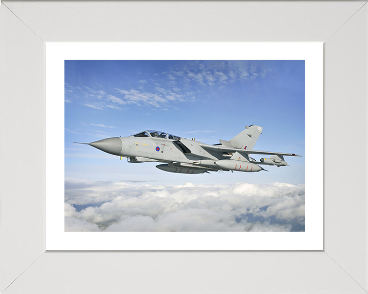 RAF A IX(B) Tornado GR4 Jet in Flight Oct 2012 Photo Print - Royal Air Force Aircraft Posters, Prints, & Visual Artwork Hampshire Prints 10 x 8 White Frame Yes