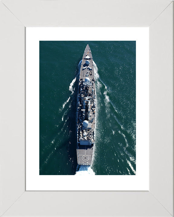 HMS York (D98) Photo Print - Vertical View - Royal Navy Type 42 Destroyer Hampshire Prints 10 x 8 White Frame Yes