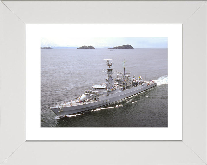 HMS Amazon (F169) Royal Navy Type 21 Frigate High Starboard Bow View Photo Print Wall Art Decor Posters, Prints, & Visual Artwork Hampshire Prints 10 x 8 White Frame Yes