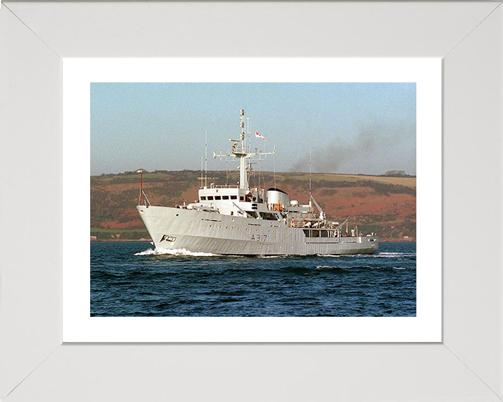 HMS Bulldog (A317) Photo Print - Plymouth Sound - Royal Navy Bulldog Class Survey Vessel