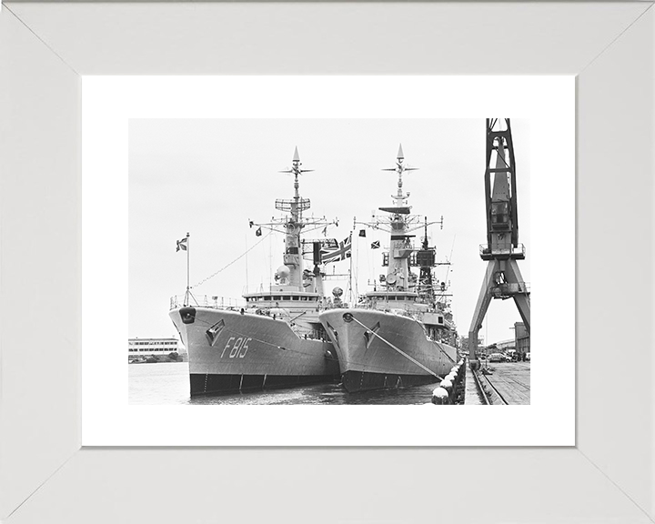 HMS Ariadne (F72) Royal Navy Leander Class Frigate Amsterdam 1979 Photo Print Wall Art Decor Posters, Prints, & Visual Artwork Hampshire Prints 10 x 8 White Frame Yes