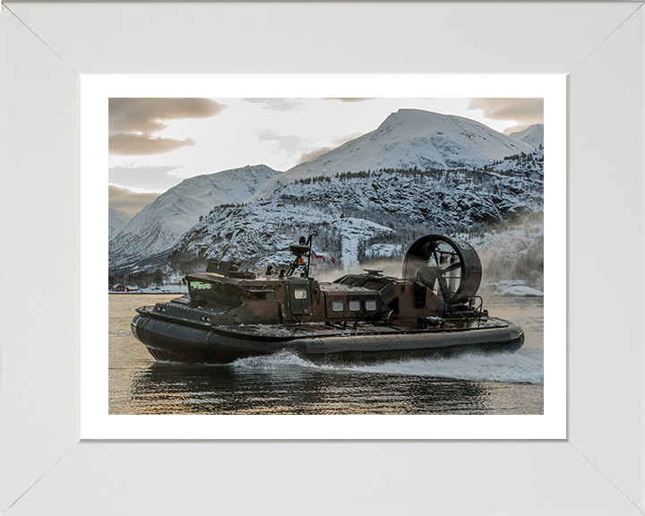 Royal Marines Commandos Drive a LCAC Hovercraft Photo Print Hampshire Prints 10 x 8 White Frame Yes