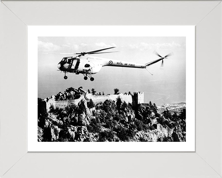 RAF Sycamore helicopter 103 Sqn 1961 Photo Print - Royal Air Force Aircraft Hampshire Prints 10 x 8 White Frame Yes
