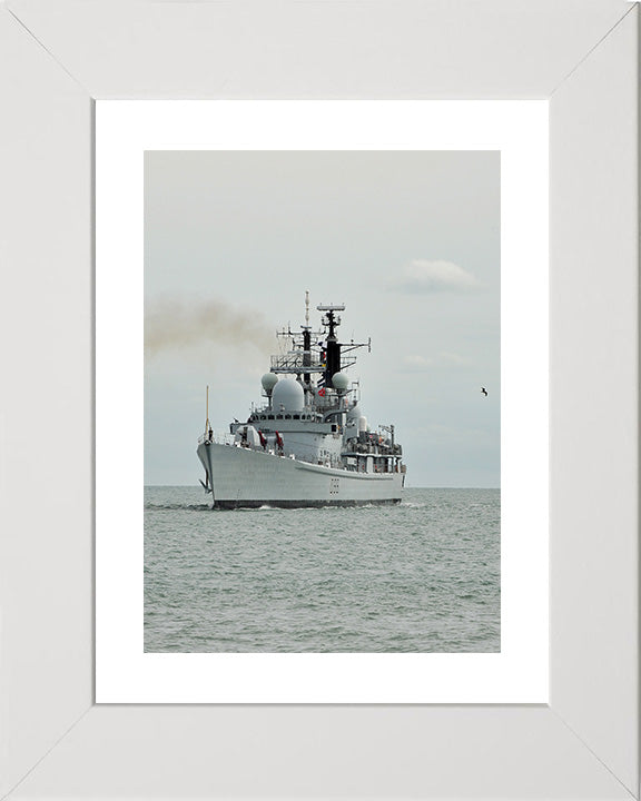 HMS York (D98) Photo Print - Underway - Royal Navy Type 42 Destroyer Hampshire Prints 10 x 8 White Frame Yes