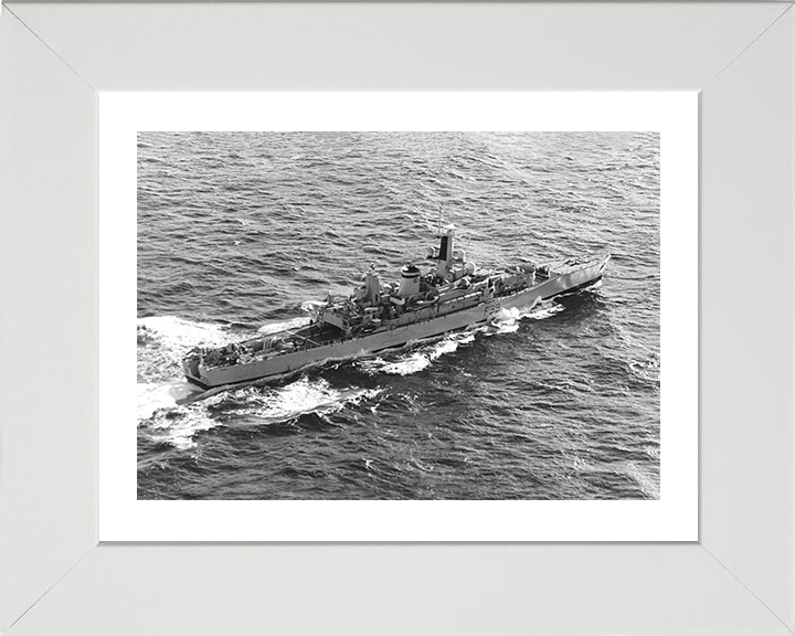 HMS Naiad (F39) Photo Print - At Sea 1978 - Royal Navy Leander Class Frigate Hampshire Prints 10 x 8 White Frame Yes