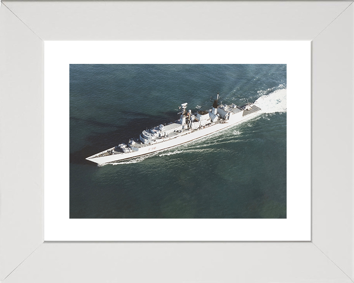 HMS Coventry (F98) Royal Navy Type 22 Frigate High Port Side View Photo Print Wall Art Decor Posters, Prints, & Visual Artwork Hampshire Prints 10 x 8 White Frame Yes