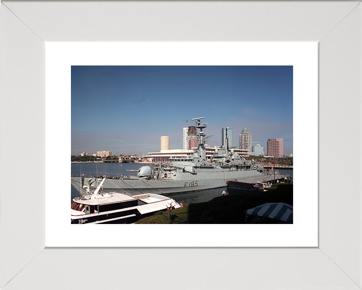 HMS Avenger (F185) Royal Navy Type 21 Frigate Alongside Photo Print Wall Art Decor Posters, Prints, & Visual Artwork Hampshire Prints 10 x 8 White Frame Yes