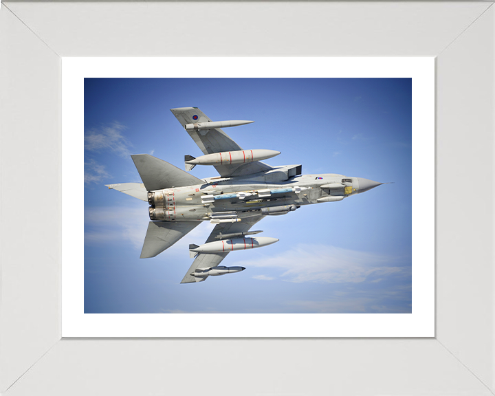 RAF Tornado GR4 in Flying Photo Print - Royal Air Force Aircraft Hampshire Prints 10 x 8 White Frame Yes