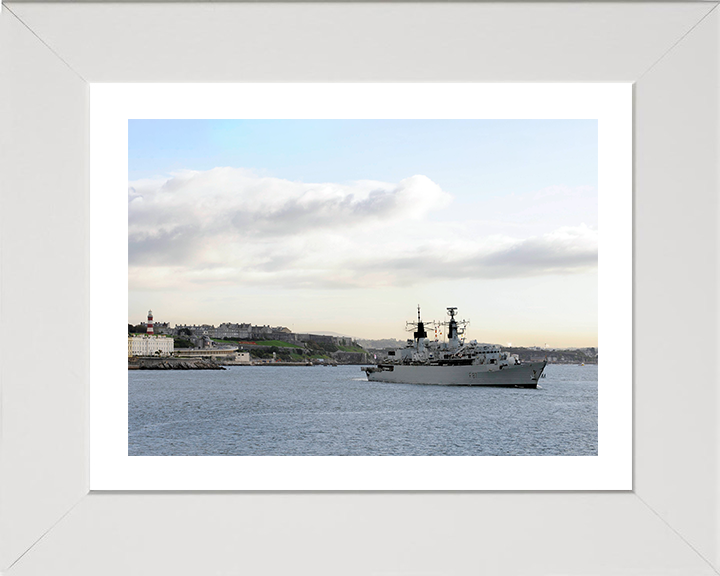 HMS Chatham (F87) Photo Print - Homecoming 2008 - Royal Navy Type 22 Frigate Posters, Prints, & Visual Artwork Hampshire Prints 10 x 8 White Frame Yes