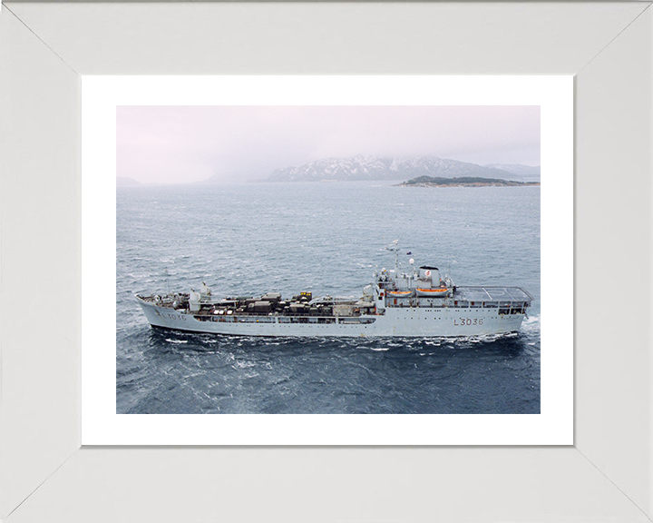 RFA Sir Percivale (L3036) Photo Print - Underway - Royal Fleet Auxiliary Round Table Class Ship Posters, Prints, & Visual Artwork Hampshire Prints 10 x 8 White Frame Yes