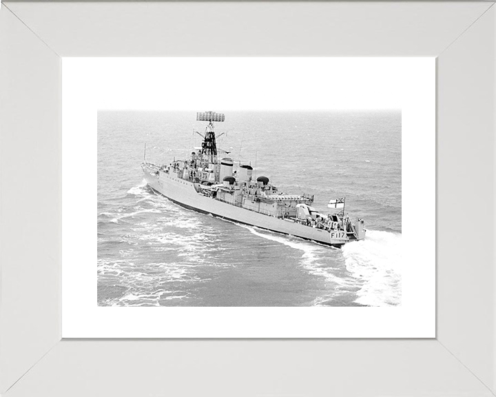 HMS Ashanti (F117) Royal Navy Tribal Class Frigate Turning to Port Photo Print Wall Art Decor Posters, Prints, & Visual Artwork Hampshire Prints 10 x 8 White Frame Yes