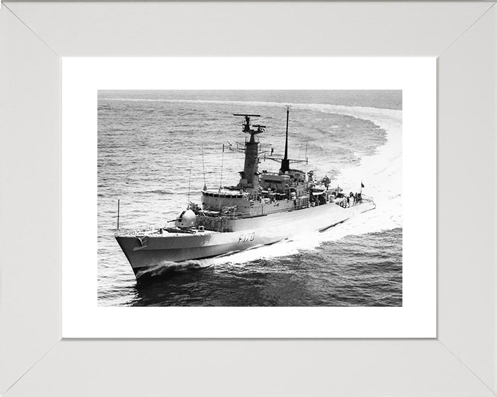 HMS Antelope (F170) Royal Navy Type 21 Frigate During Trials 1974 Photo Print Wall Art Decor Posters, Prints, & Visual Artwork Hampshire Prints 10 x 8 White Frame Yes